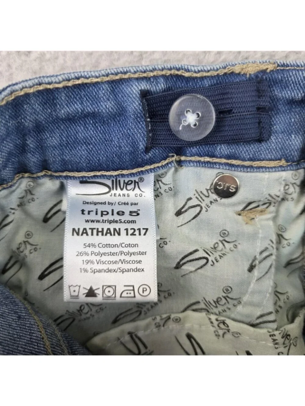 Silver Jeans Co Nathan Boys 12 28x28 Slim Light Wash Stretch Denim Jeans